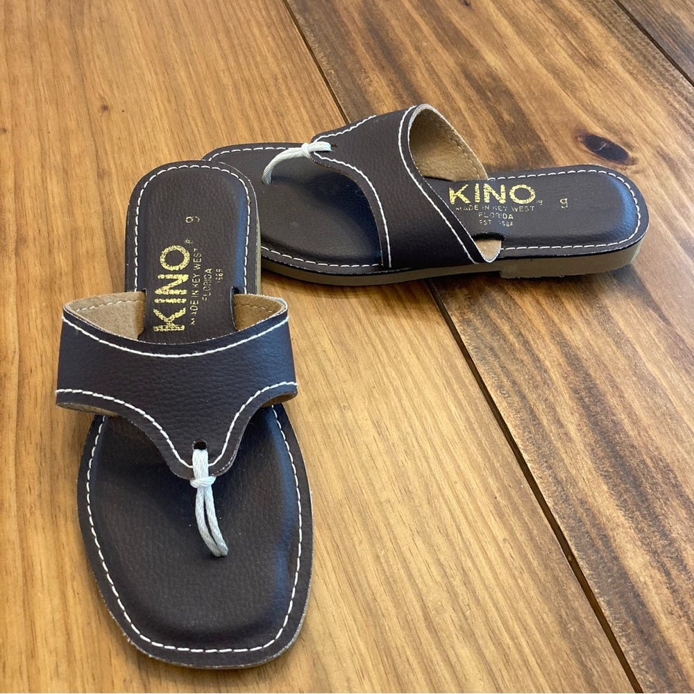 Kino Leather Flip Flops Sandles Made In Key West Florida